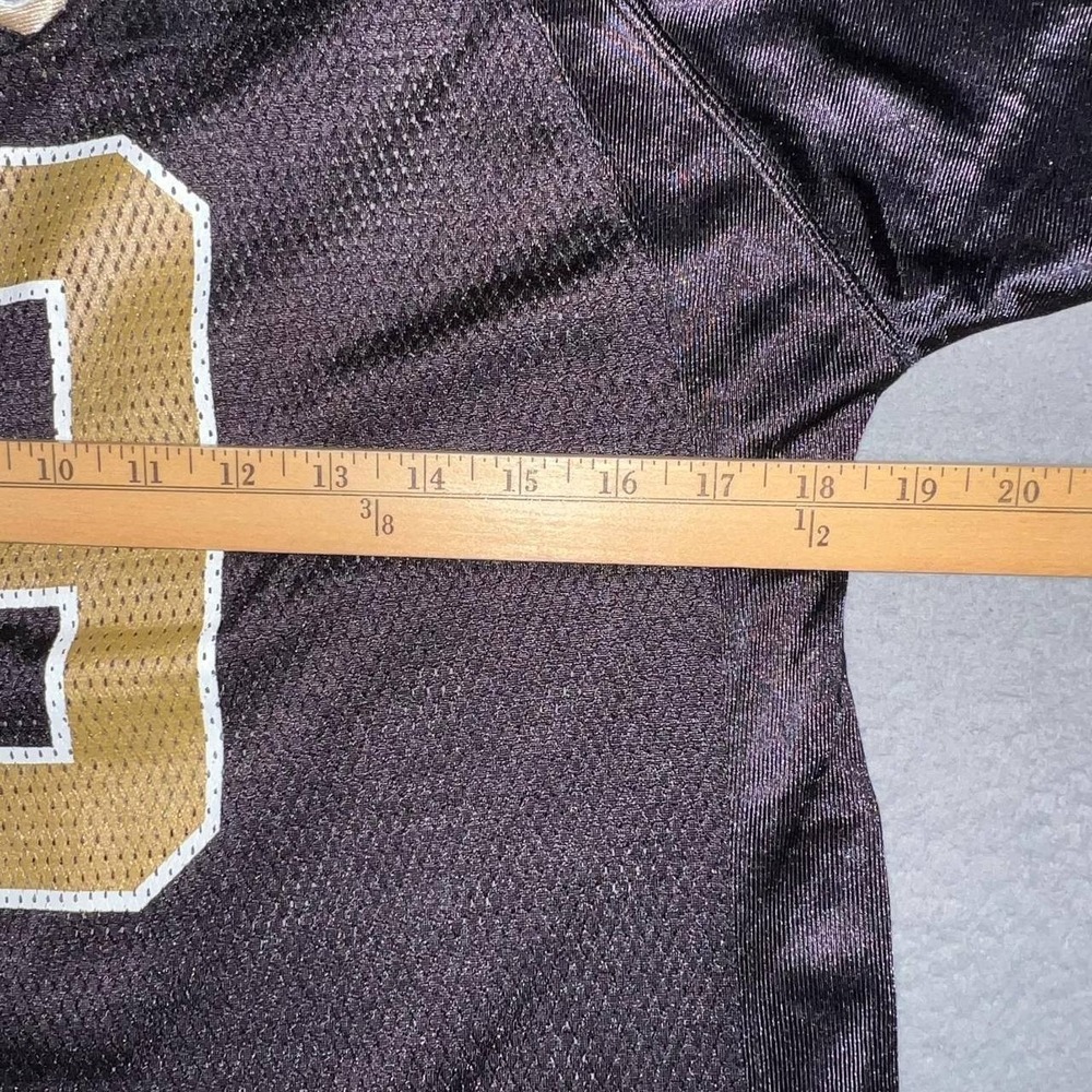 Reebok New Orleans Saints Drew Brees OnField Jersey Youth Sz L Black #9 2-Sided - Picture 9 of 10